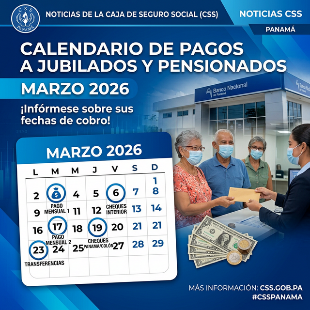 Fechas de pago CSS marzo 2026